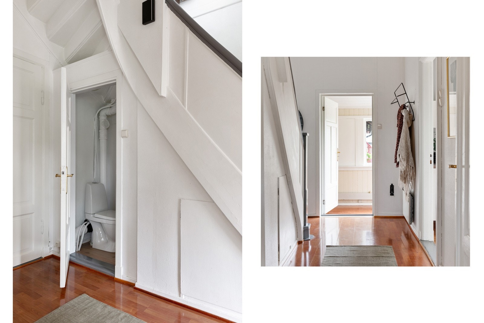 Under trappen er det et eget toalettrom. Galleribilde