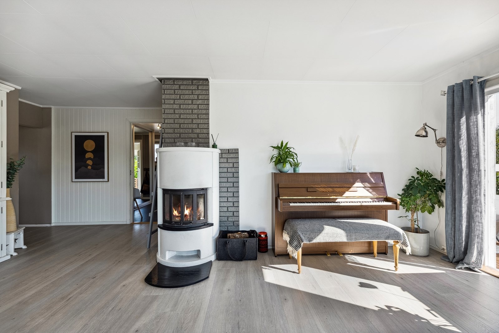 Etablert peis for fyring på ekstra kalde dager, eller bare for kosens skyld. Galleribilde
