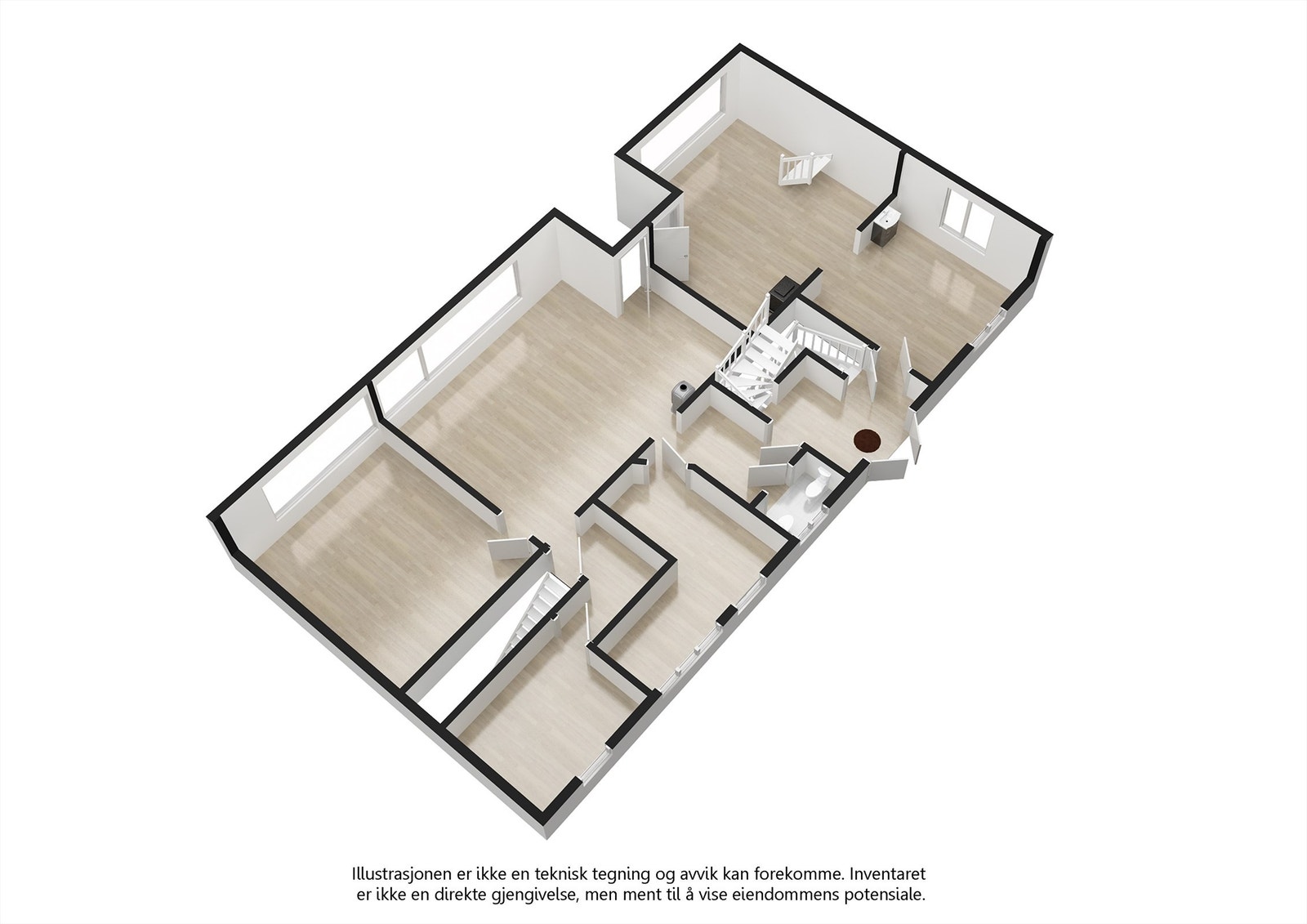 Plantegning 1.etg Galleribilde