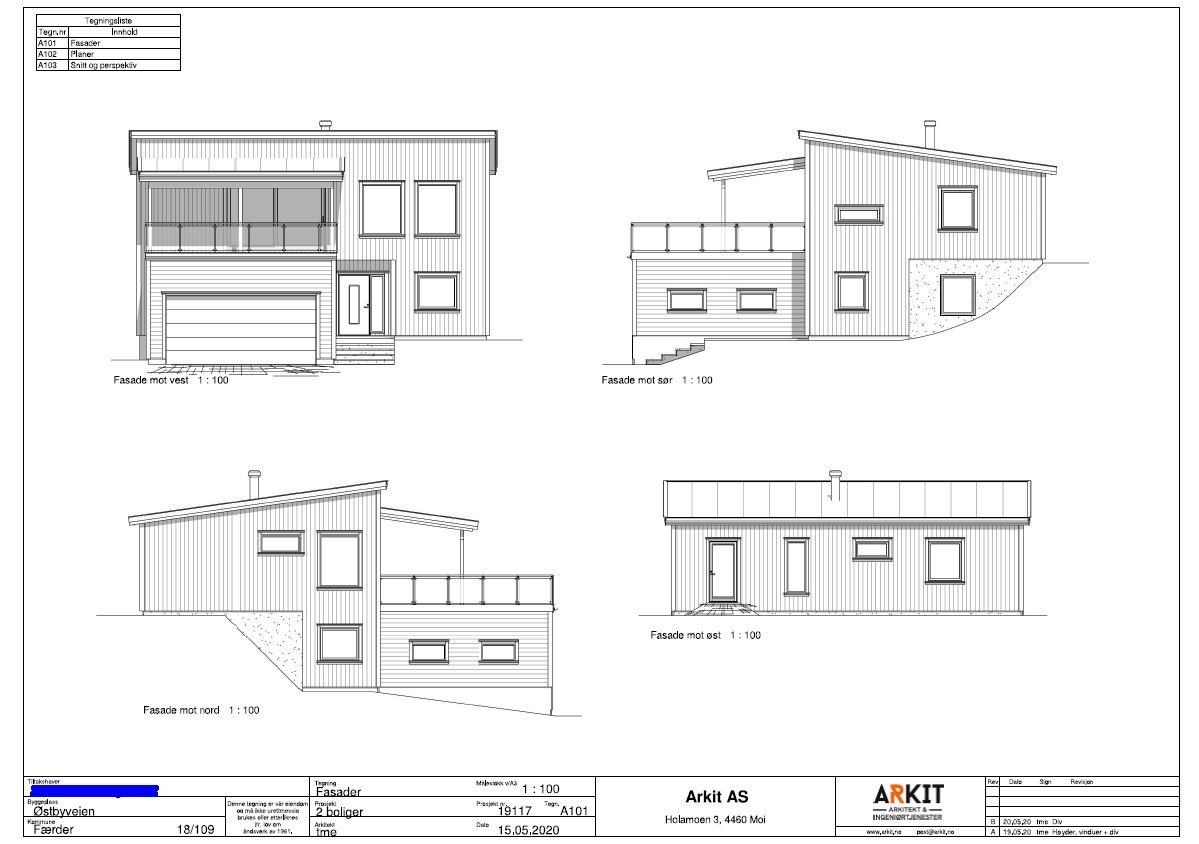 Godkjente fasadetegninger Galleribilde