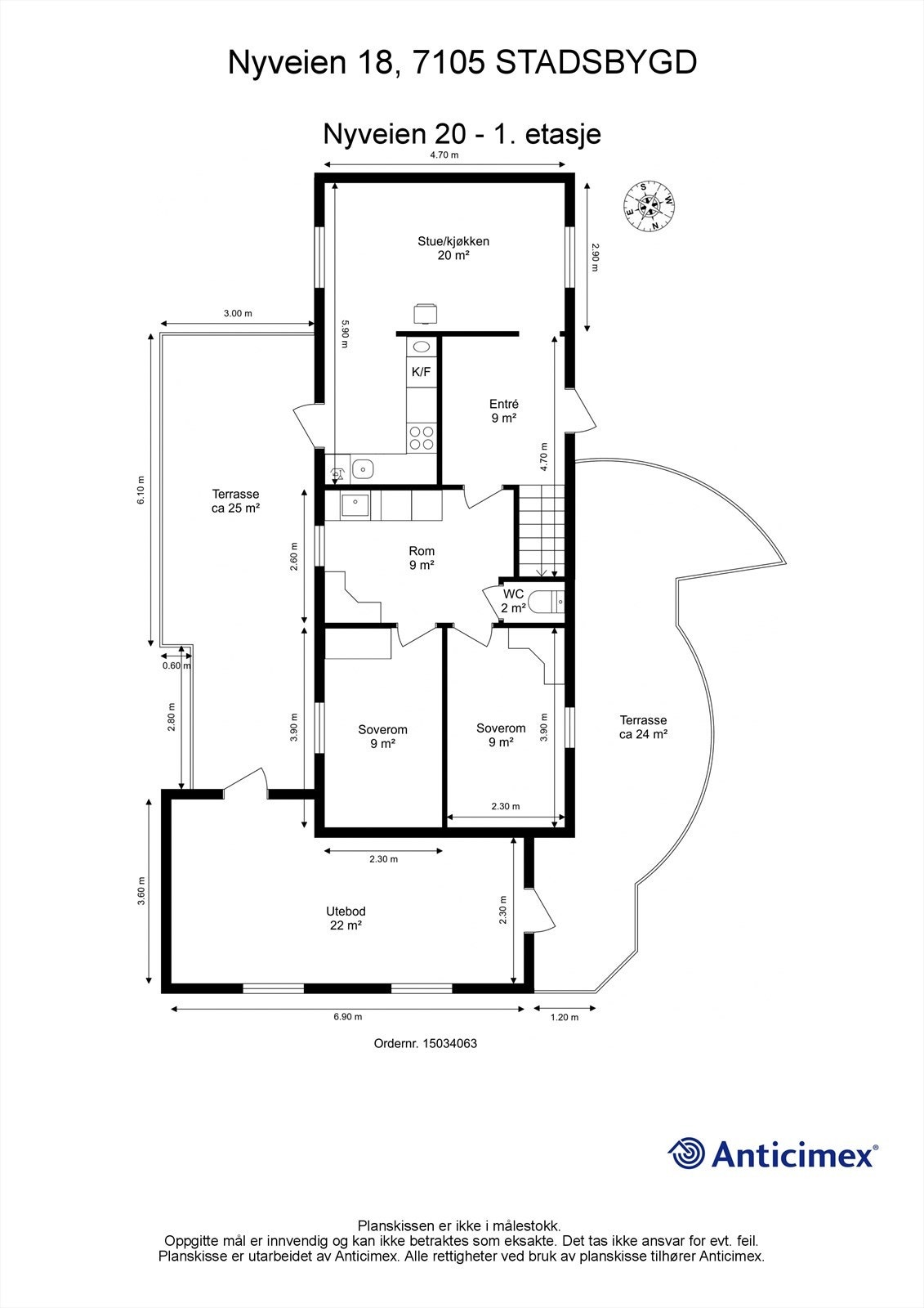 Planskisse utleiebolig - første etasje Galleribilde
