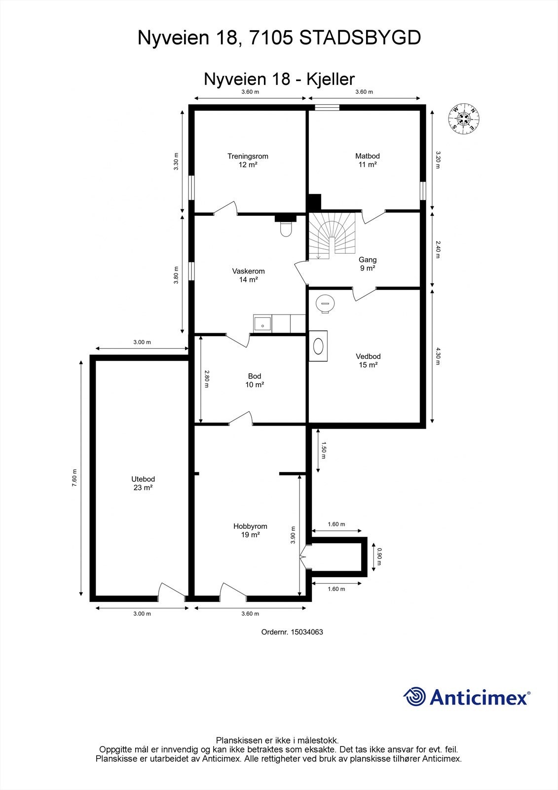 Planskisse hovedbolig - kjelleretasje Galleribilde