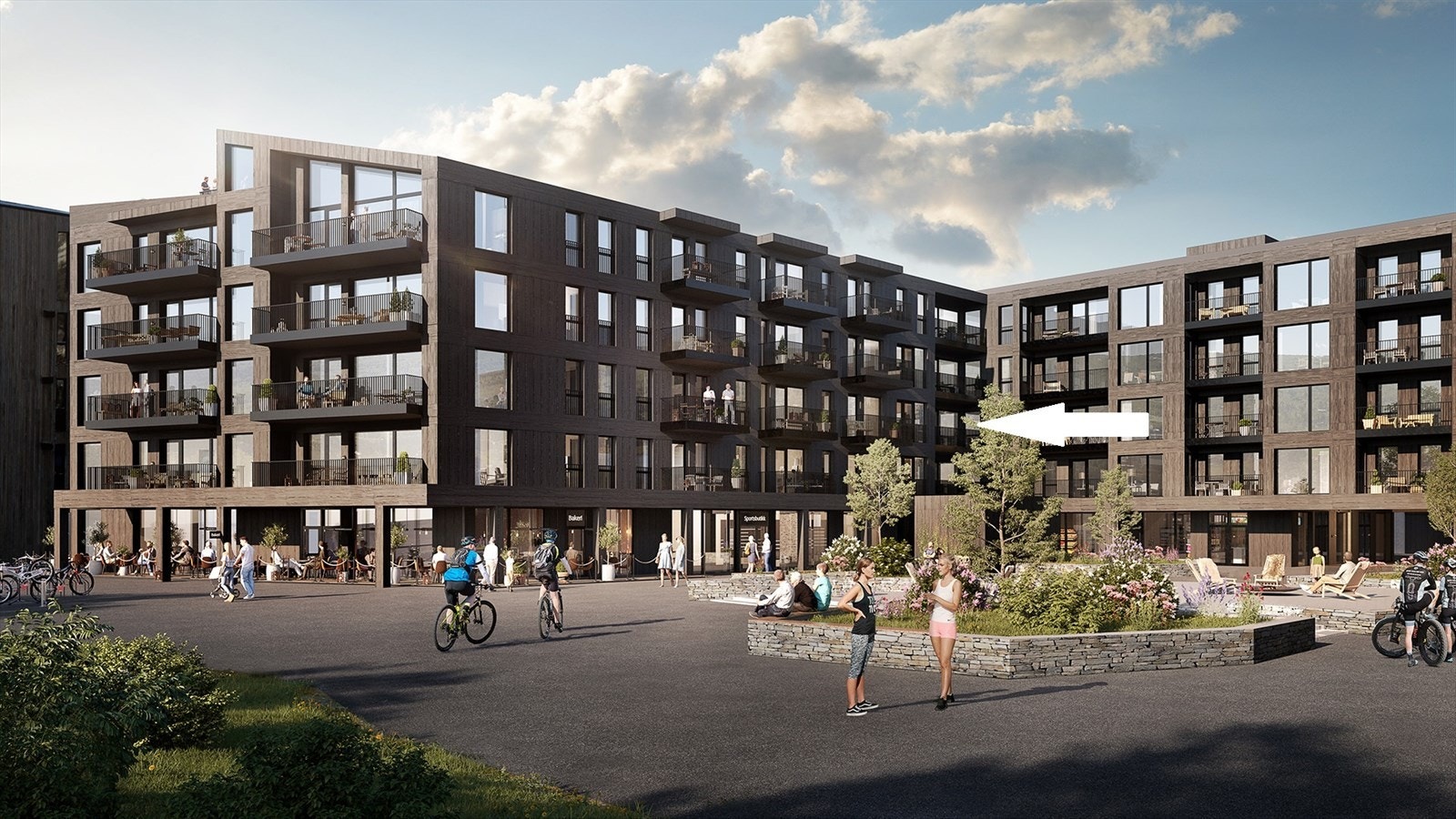 Fjellandsbyen Hemsedal leilighet B303 for utsikt utover torget. Galleribilde
