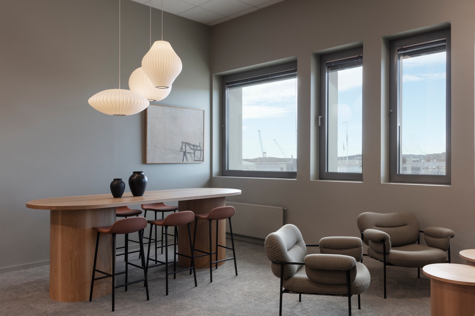 Handelens Hus - Lokalene passer til den kvalitetsbevisste leietakere innen shipping, finans og rådgivning. Bilde fra 5 etasje i bygget. Galleribilde