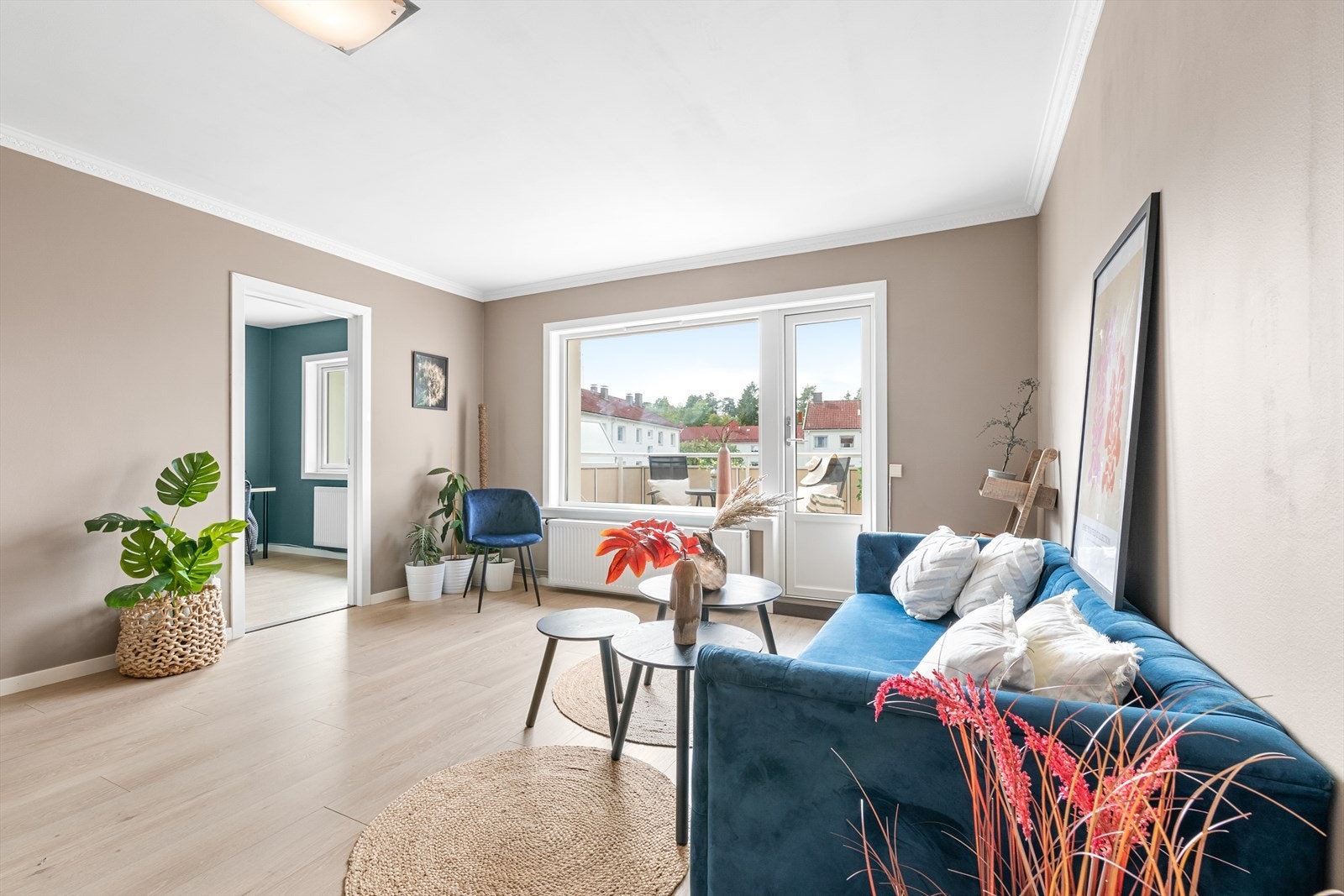 Adgang til balkongen fra stuen Galleribilde