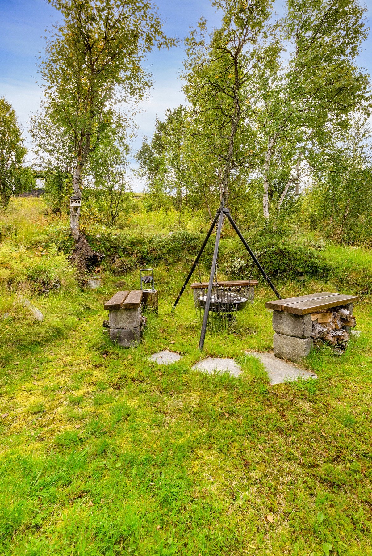 Sittegruppe med bålpanne til glede for store og små. Galleribilde