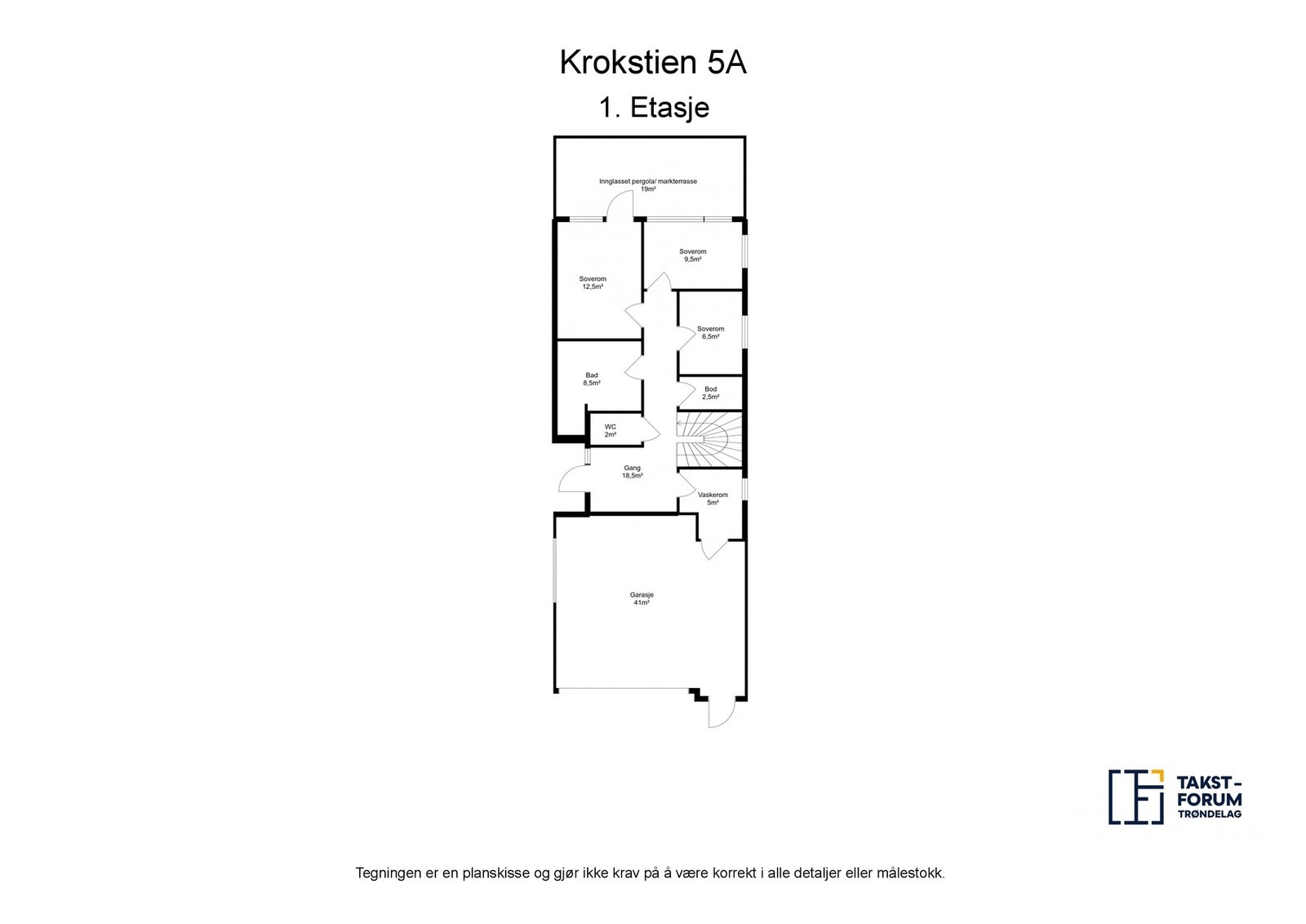 Planskisse 1.etasje. Galleribilde