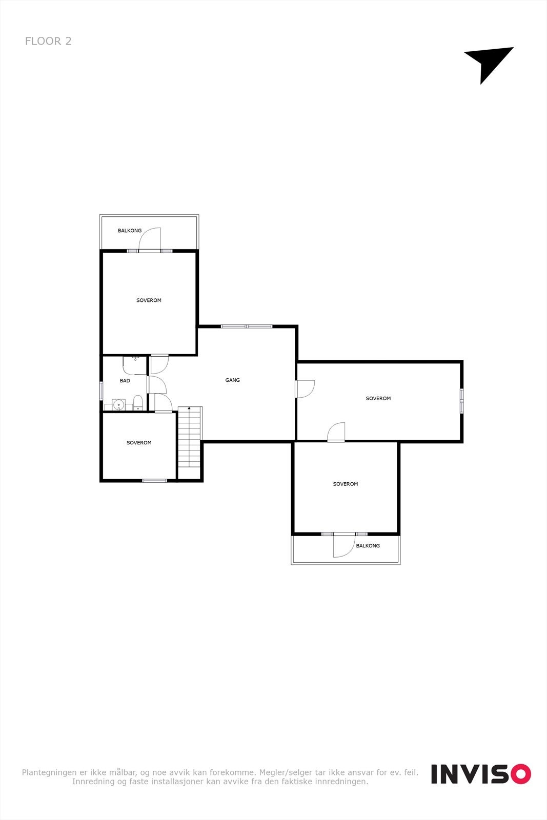 Plantegning 2. etasje Galleribilde