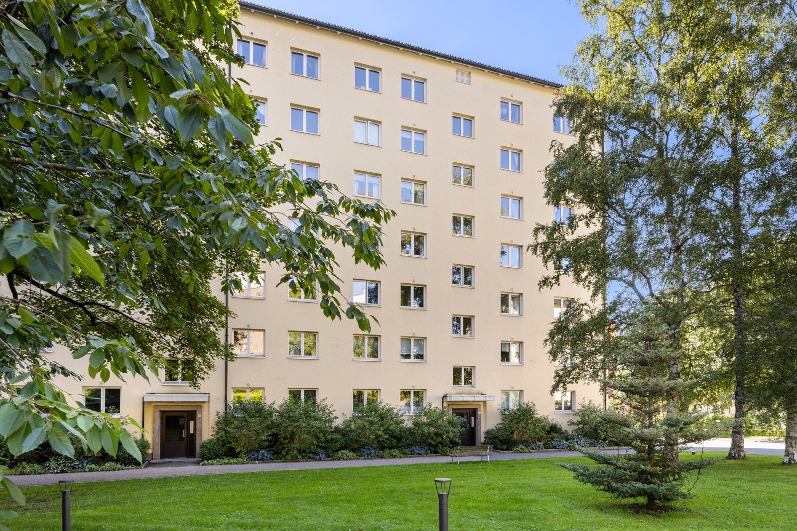 Fasade sett fra fellesområde Galleribilde