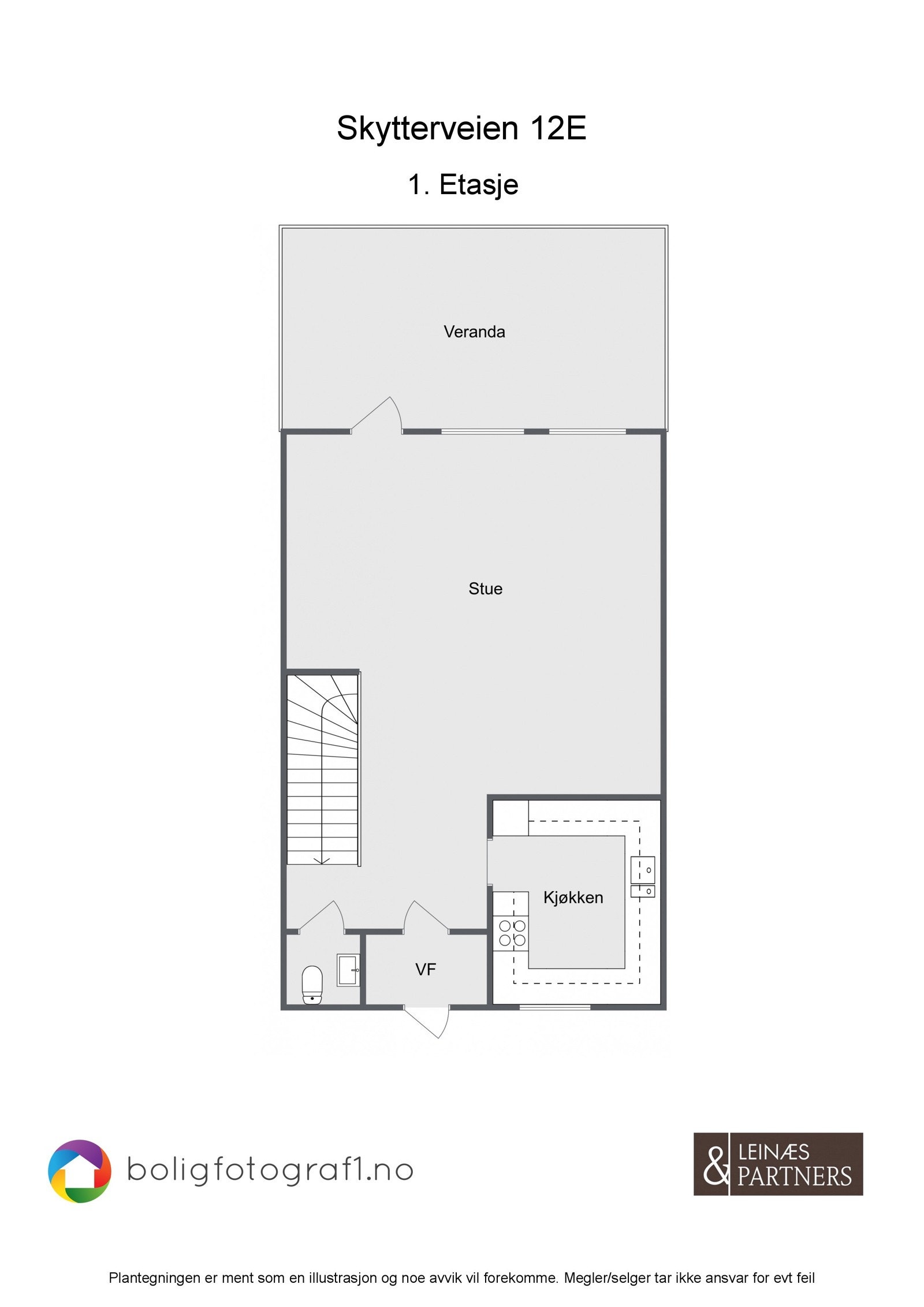 Plantegning 1. etasje Galleribilde