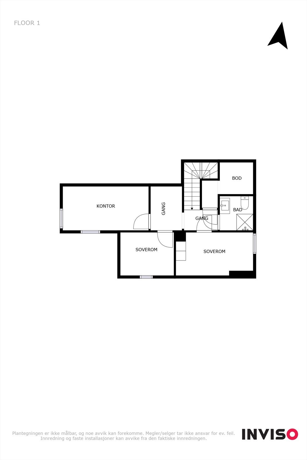 Plantegning loftsetasje. Galleribilde