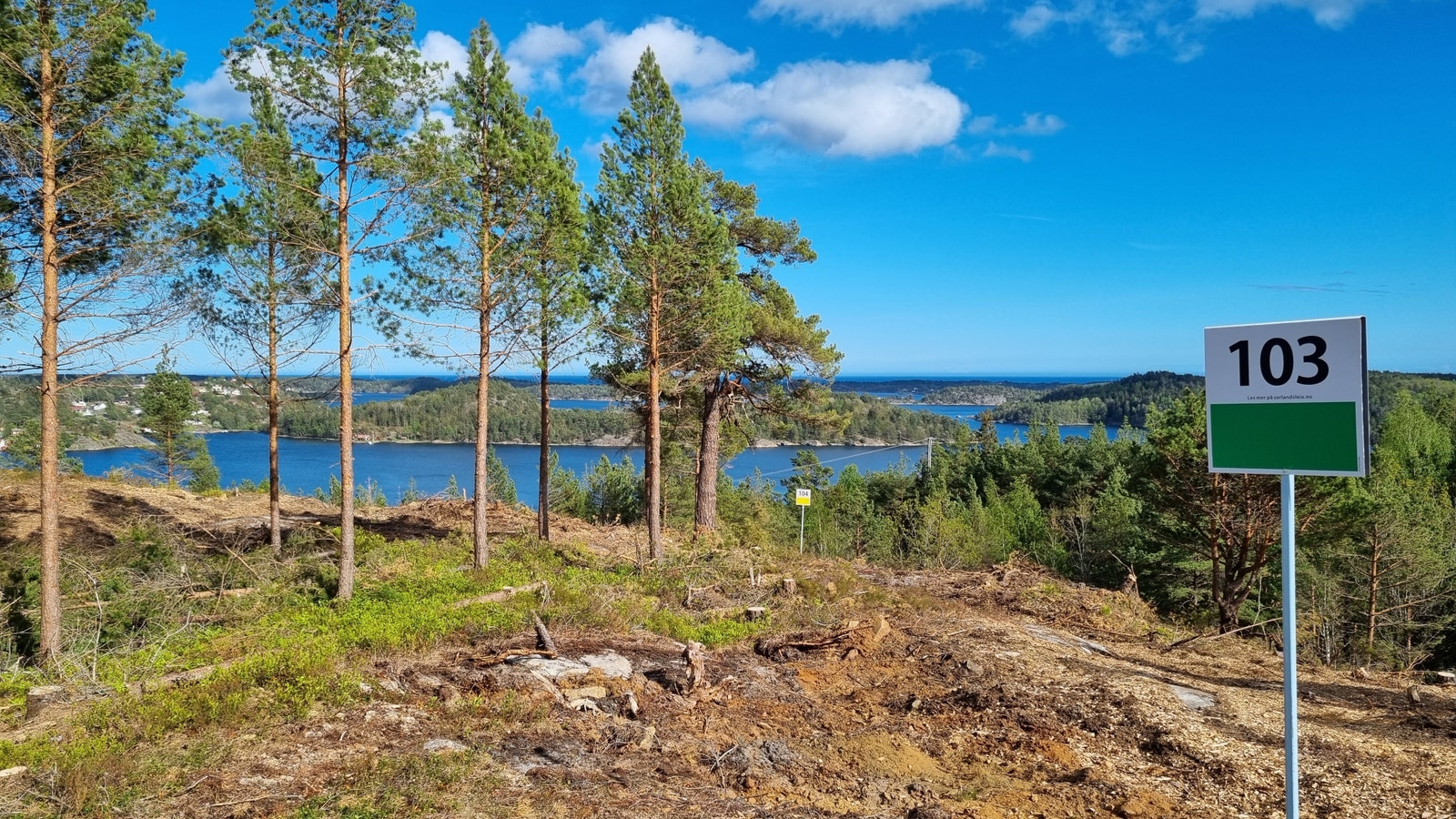 Alle våre tomter er merket med nummerskilt som viser hvilke priskategori tomten er i. Ved hjelp av prospektet får du nøkkelferdig pris på over 20 hytter mens du står på tomta. Galleribilde