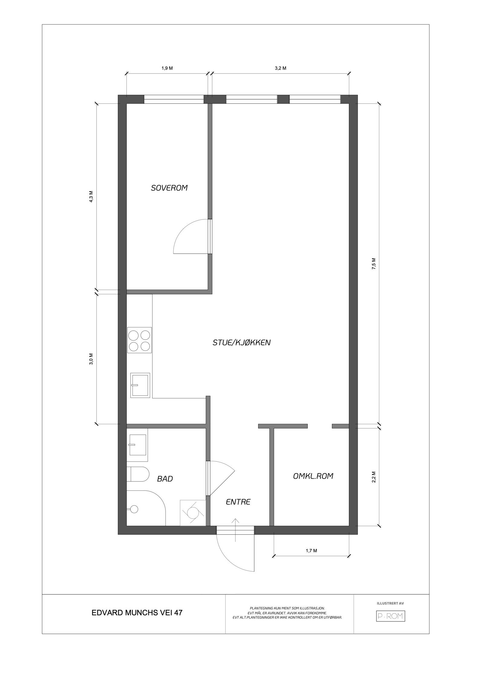 Plantegning - Edvard Munchs vei 47 Galleribilde
