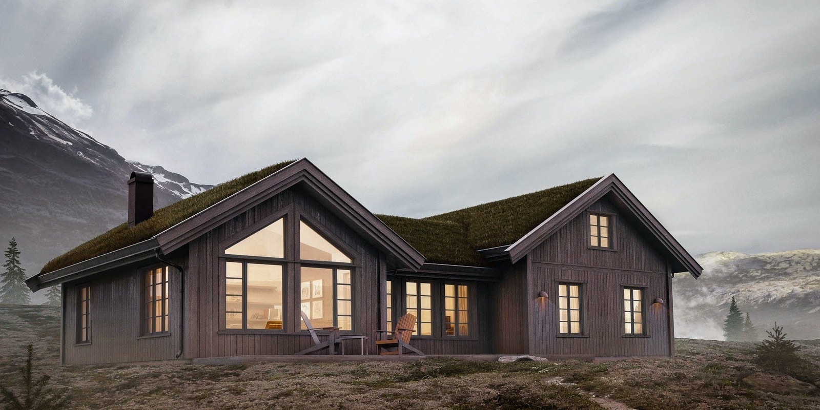 Storeble Panorama med hems fra Telemarkhytter Galleribilde