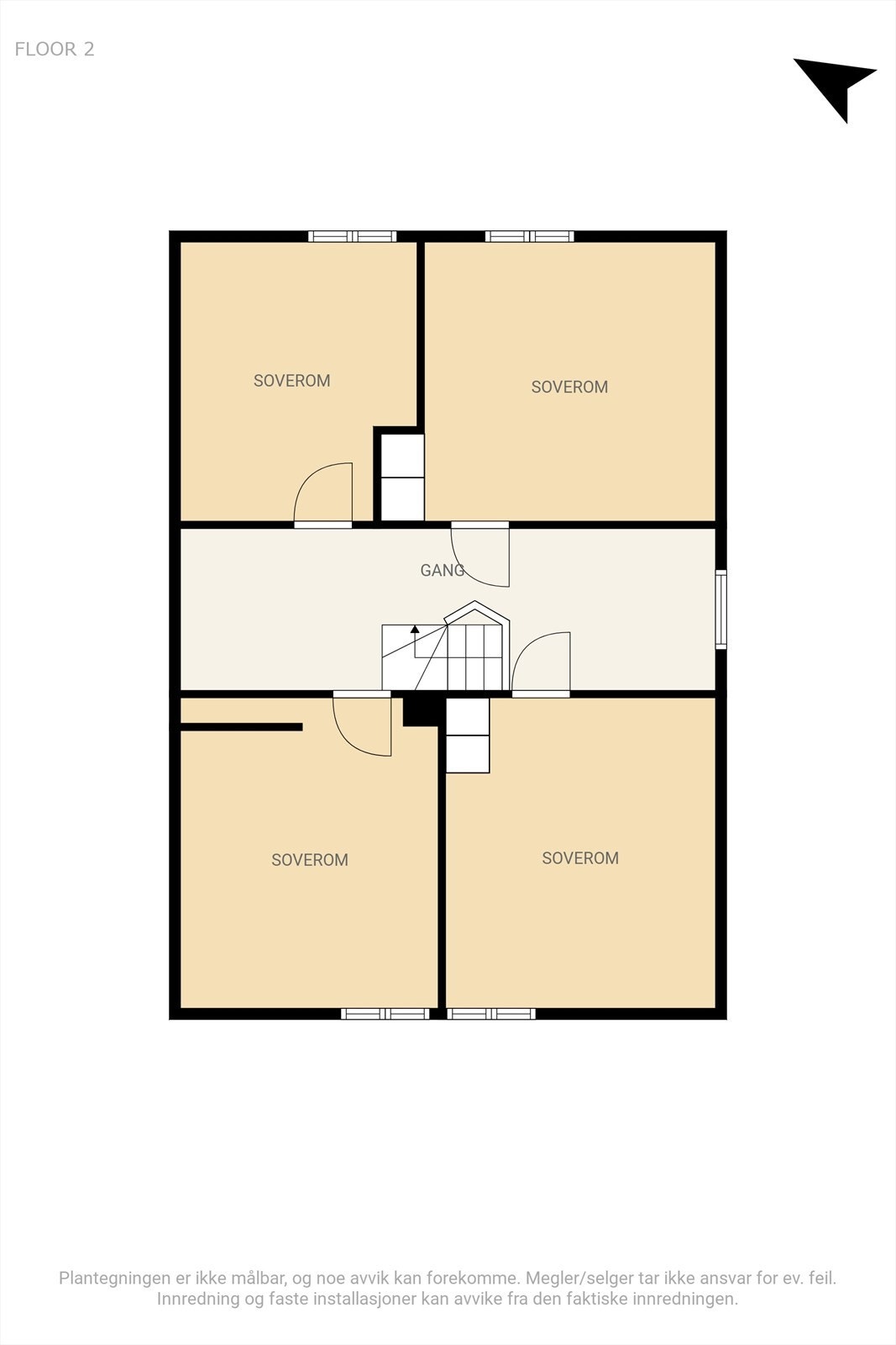 Plantegning loftsetasje Galleribilde