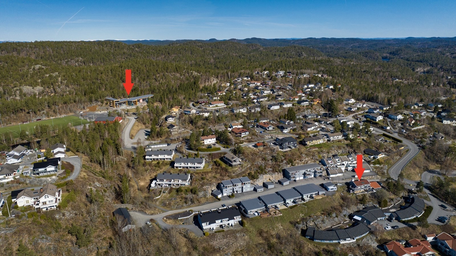 Det er kort vei til Helle barneskole fra eiendommen Galleribilde