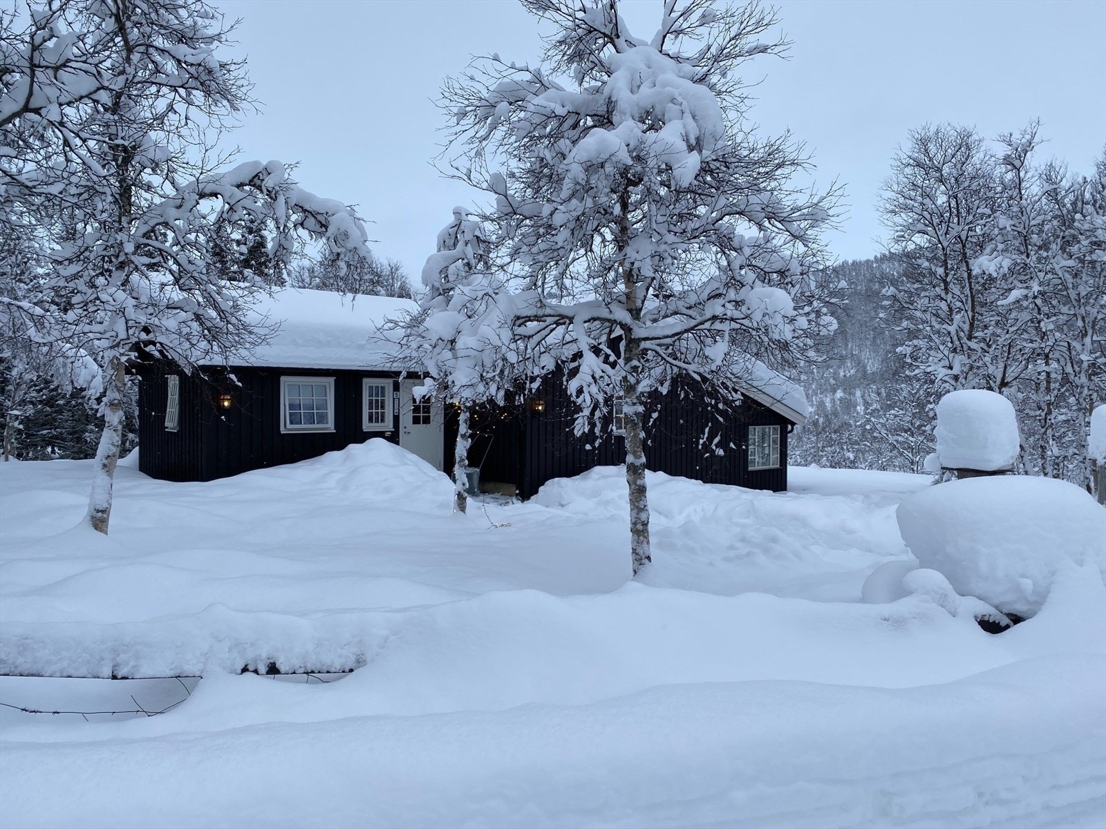 Vinterstemning på hytta Galleribilde