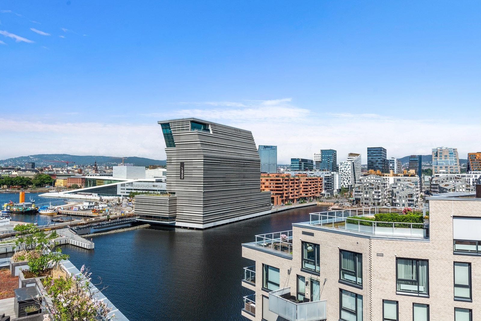 360 graders utsikt over Oslo by, Bjørvika, Ekeberg, Middelalderparken m.m. Galleribilde
