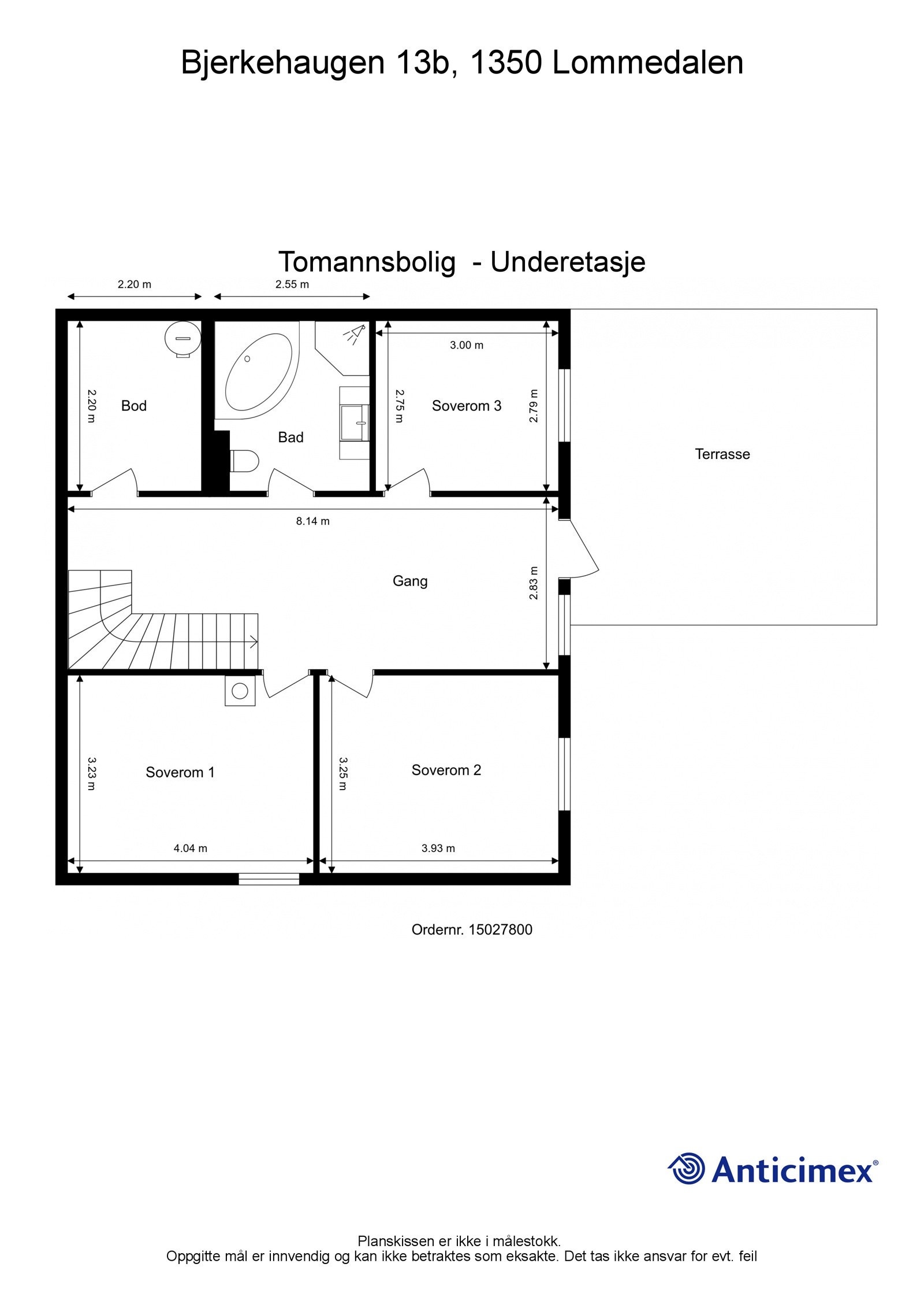 Plantegning underetasje. Galleribilde