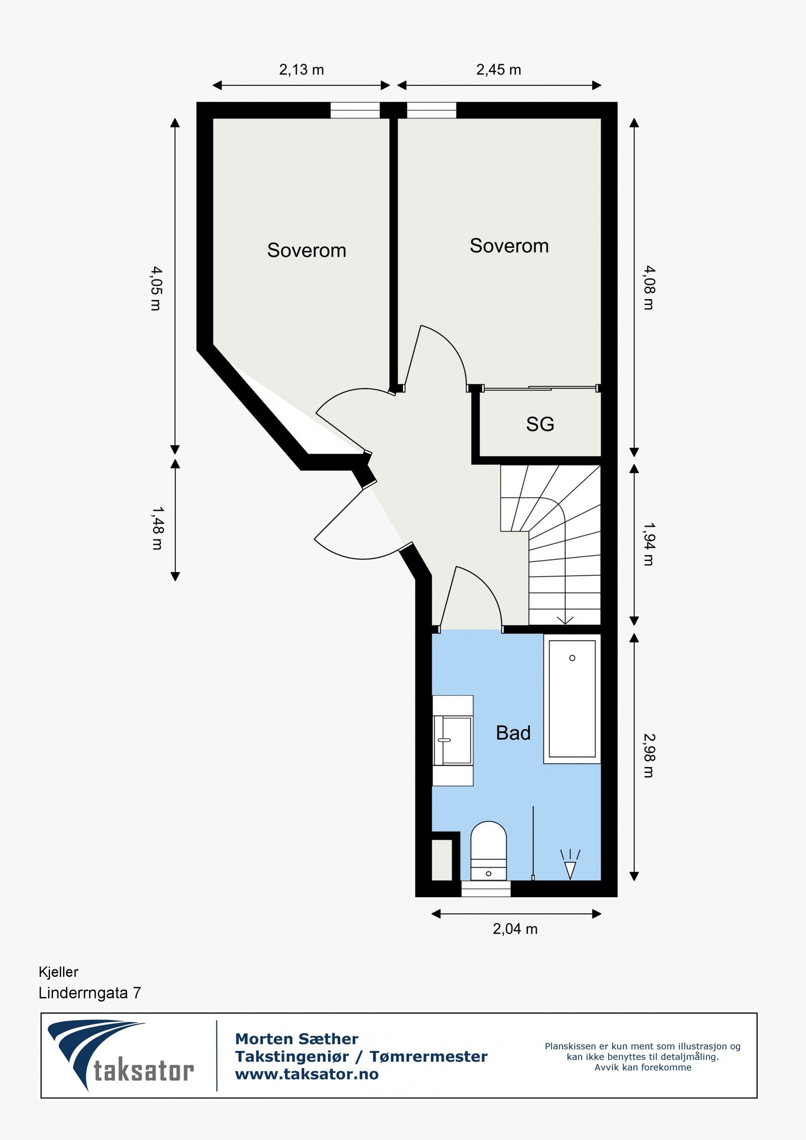 Plantegning kjeller. Galleribilde