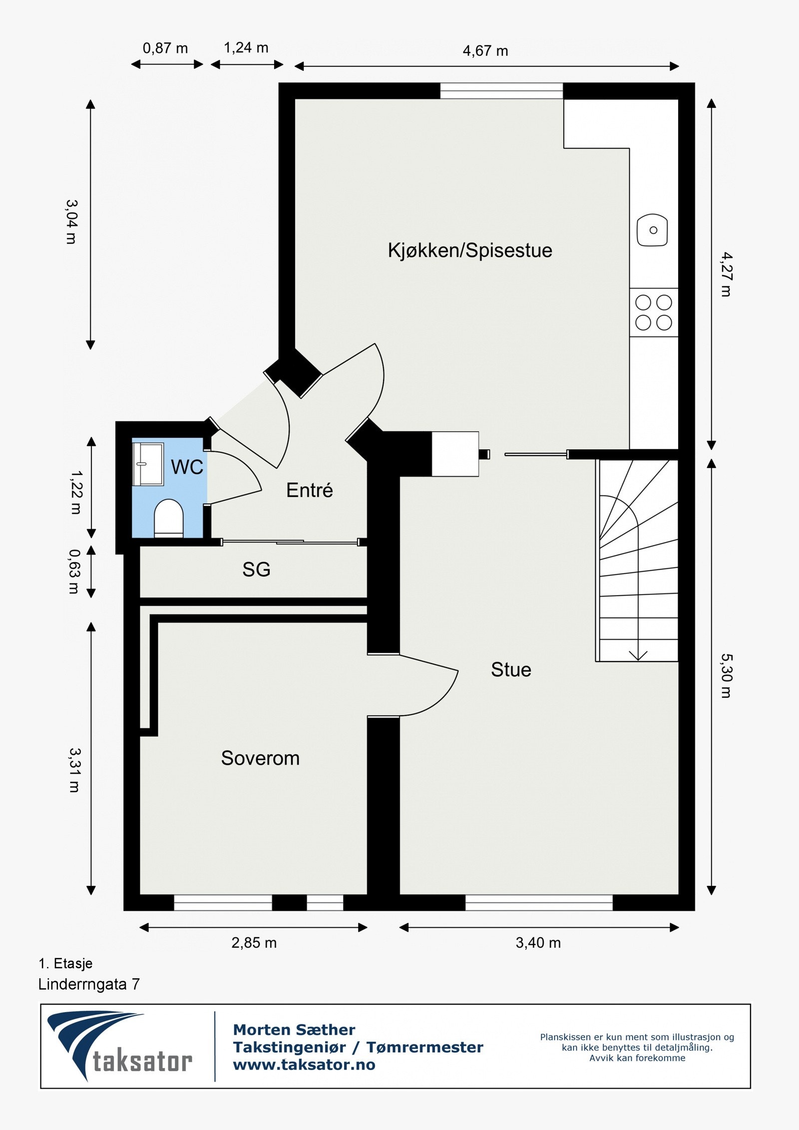 Plantegning 1. etasje Galleribilde