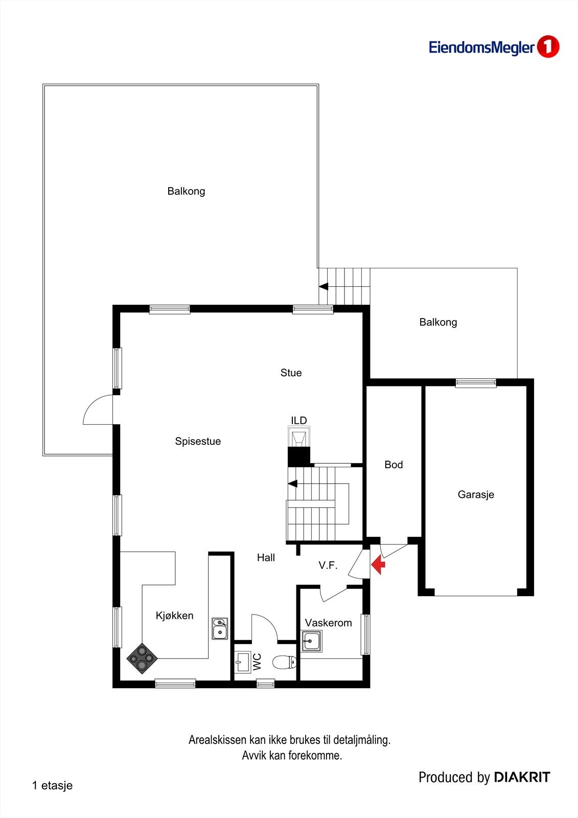 Plantegning 1.etasje Galleribilde