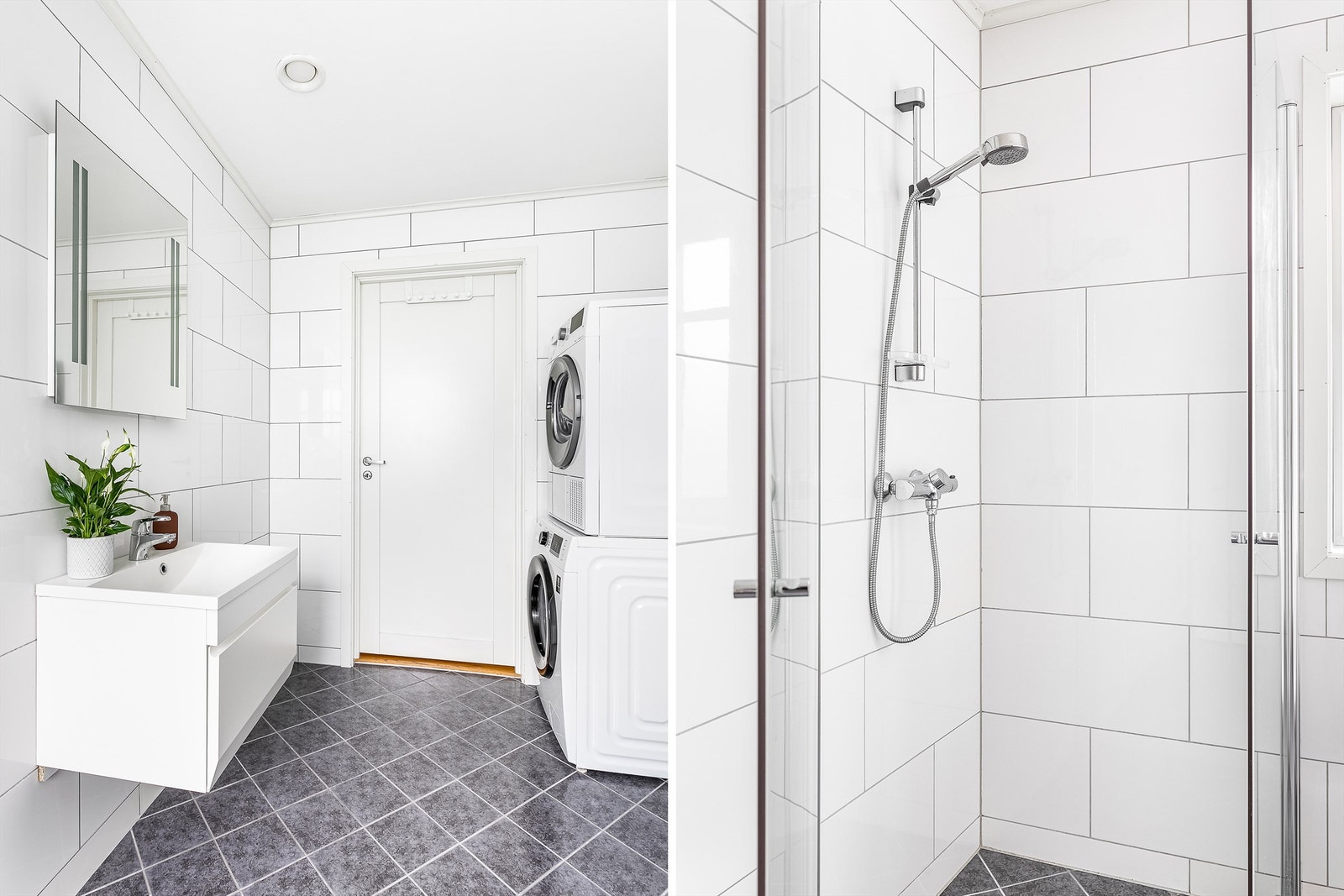 Badet i første etasje er av god størrelse til kombinert formål som vaskerom. Galleribilde