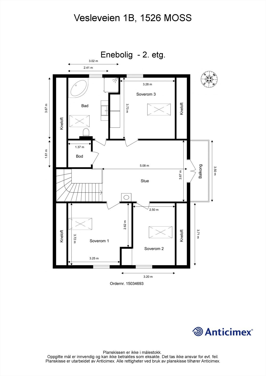 Veiledende skisse av andre etasje. Galleribilde