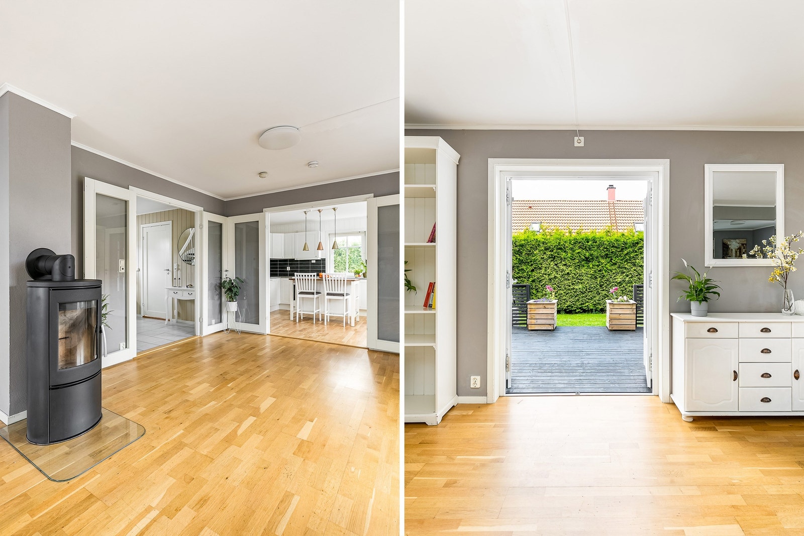 Alle rom i første etasje har gulvvarme. Galleribilde