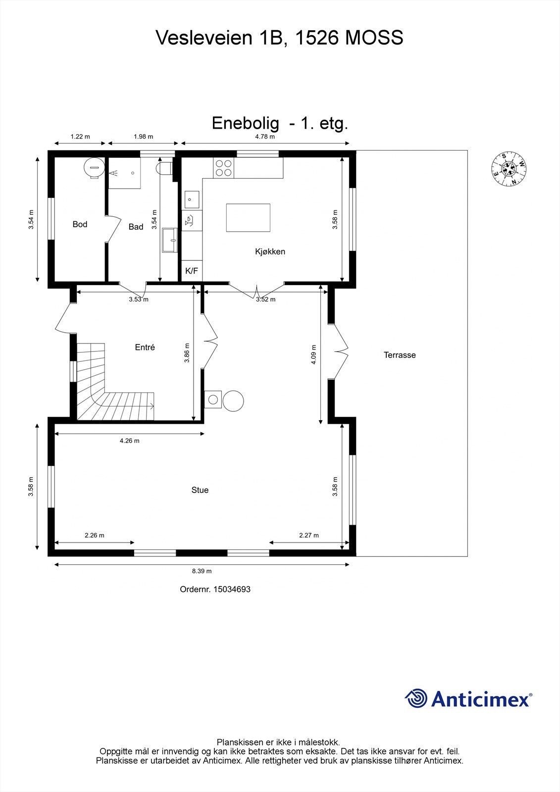 Veiledende skisse av første etasje. Galleribilde