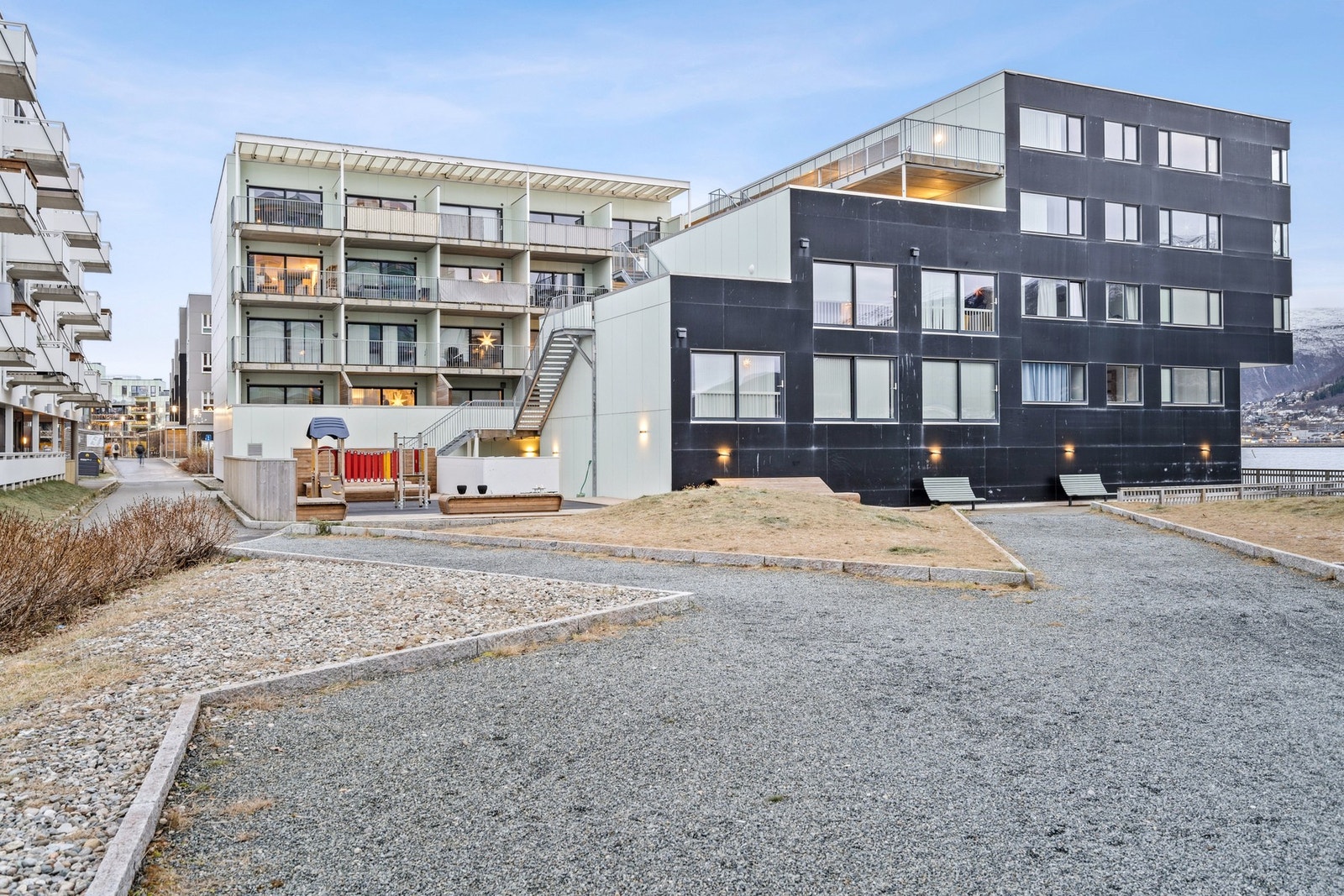 Boligområdet på Strandkanten ble utviklet fra 2002 og fram til i dag. Galleribilde