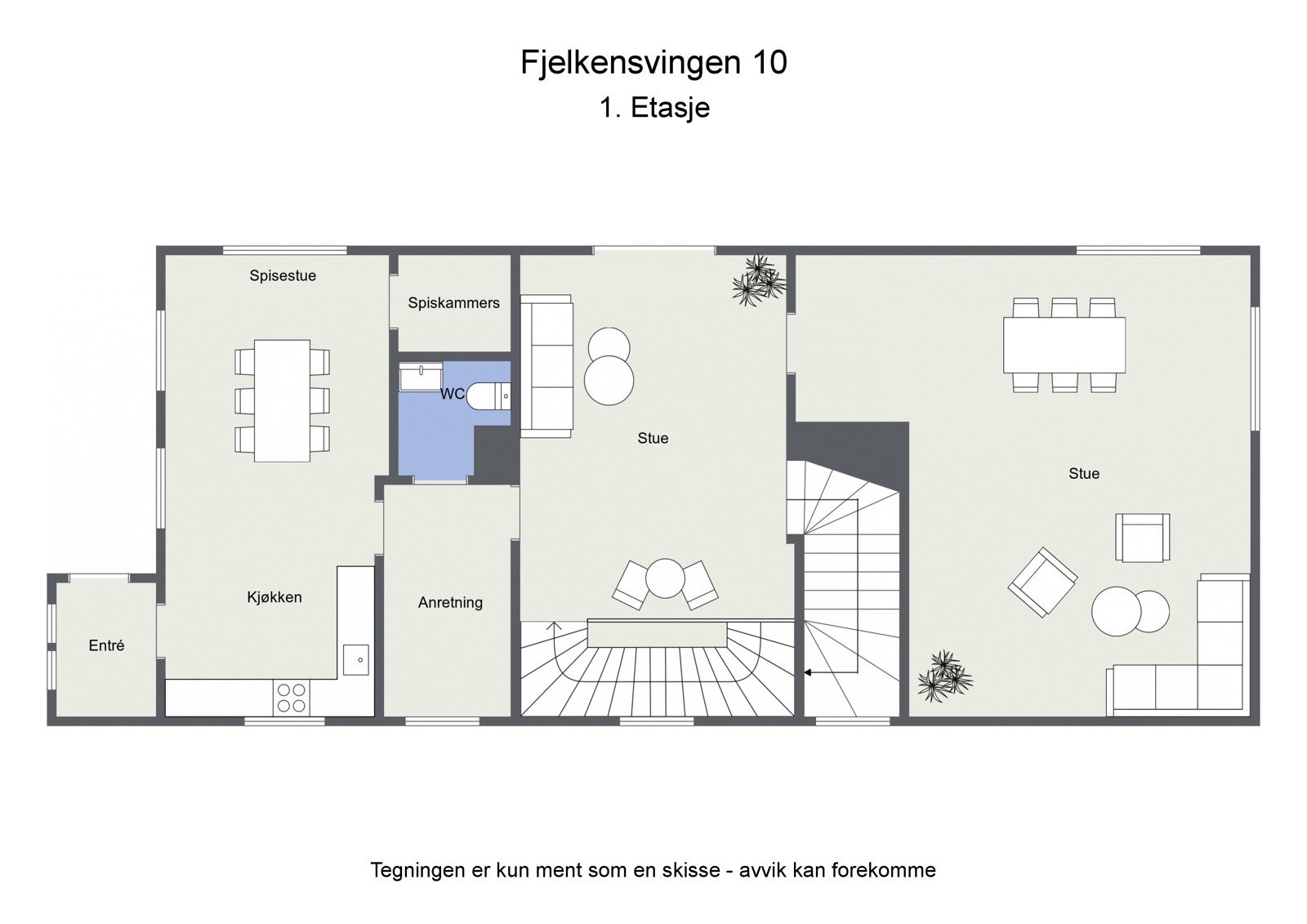 Plantegning 1.etasje Galleribilde