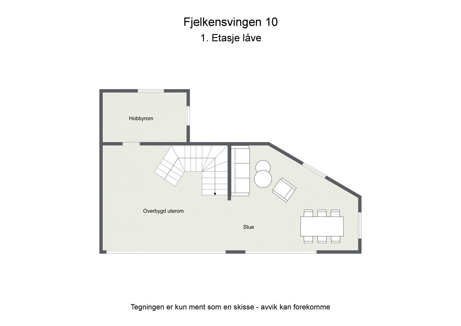 Plantegning uthus 1.etasje Galleribilde