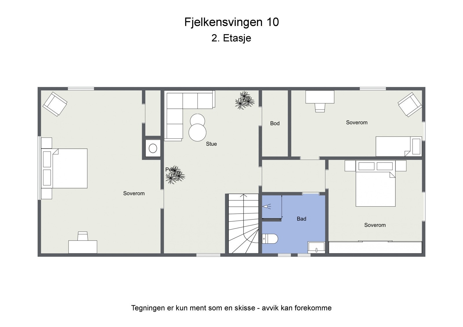 Plantegning 2.etasje Galleribilde