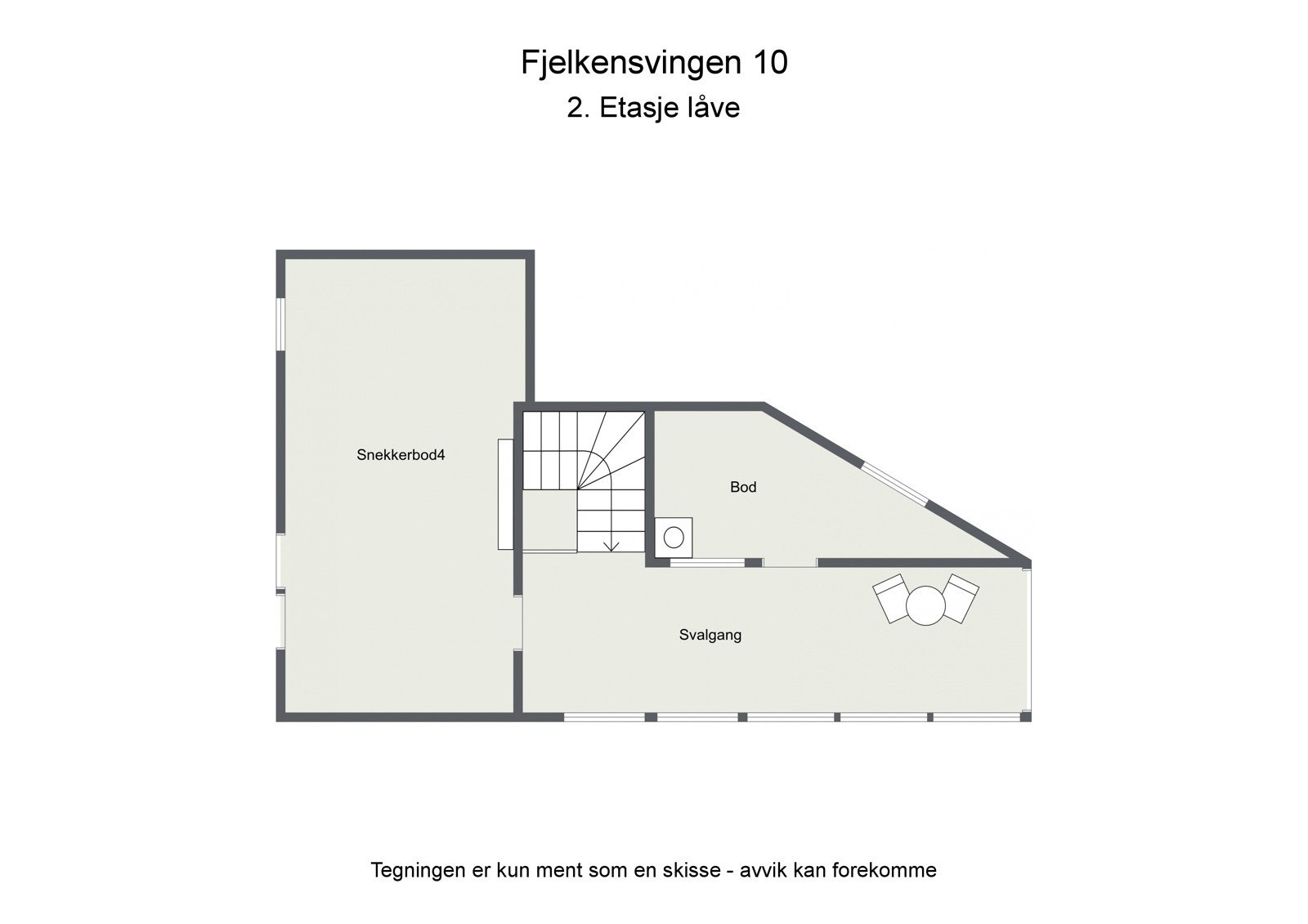 Plantegning uthus 2.etasje Galleribilde