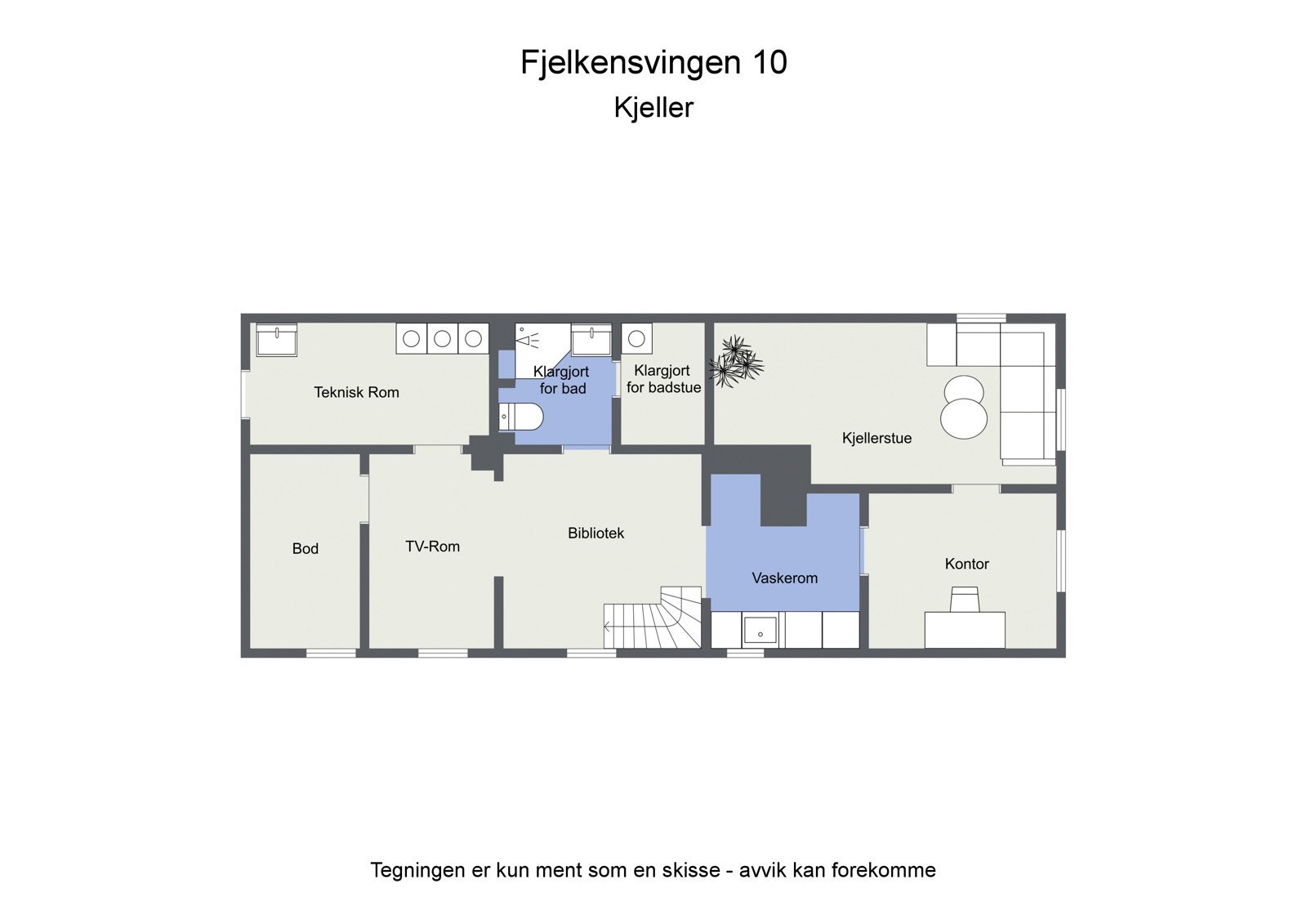 Plantegning kjeller Galleribilde