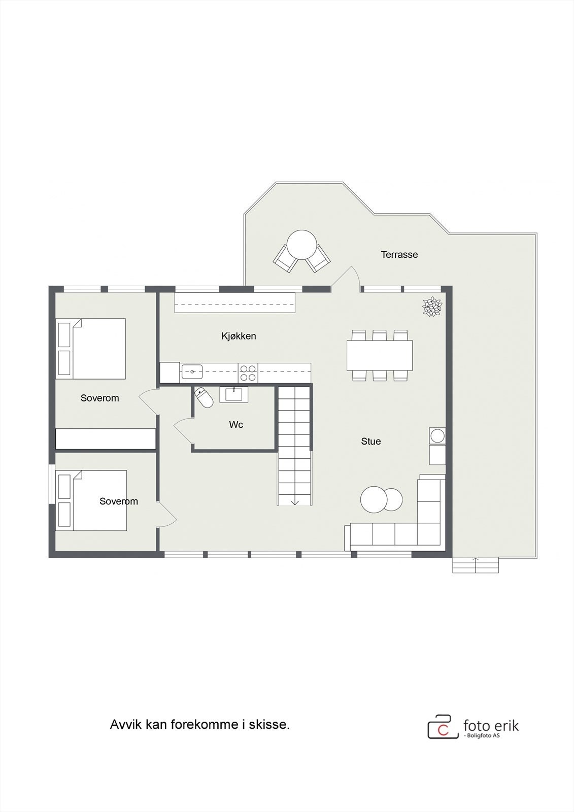 Plantegning 1. etasje Galleribilde