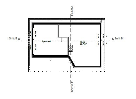 Veslebretind 2 etg. plan Galleribilde