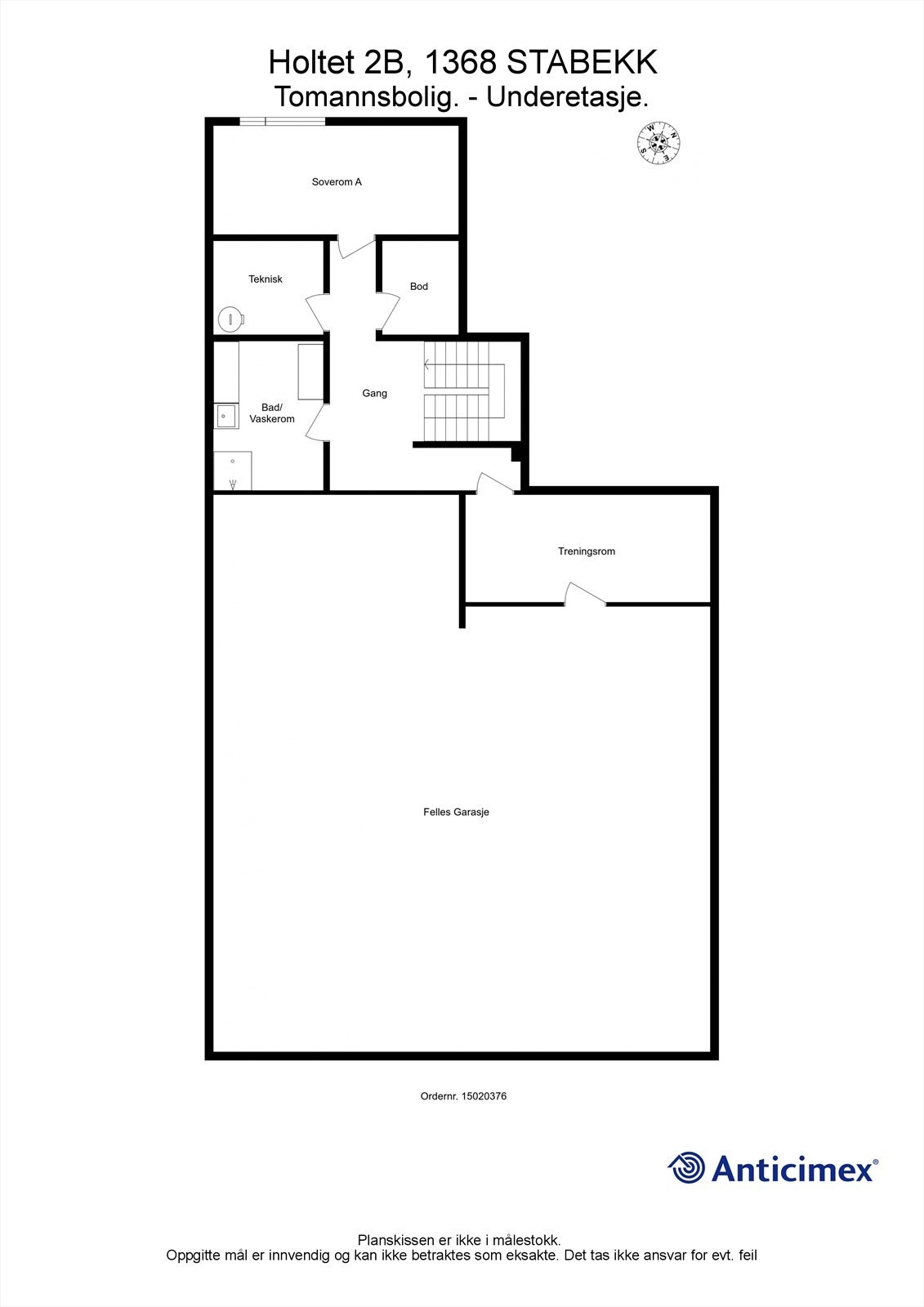 Plantegning - Underetasje Galleribilde