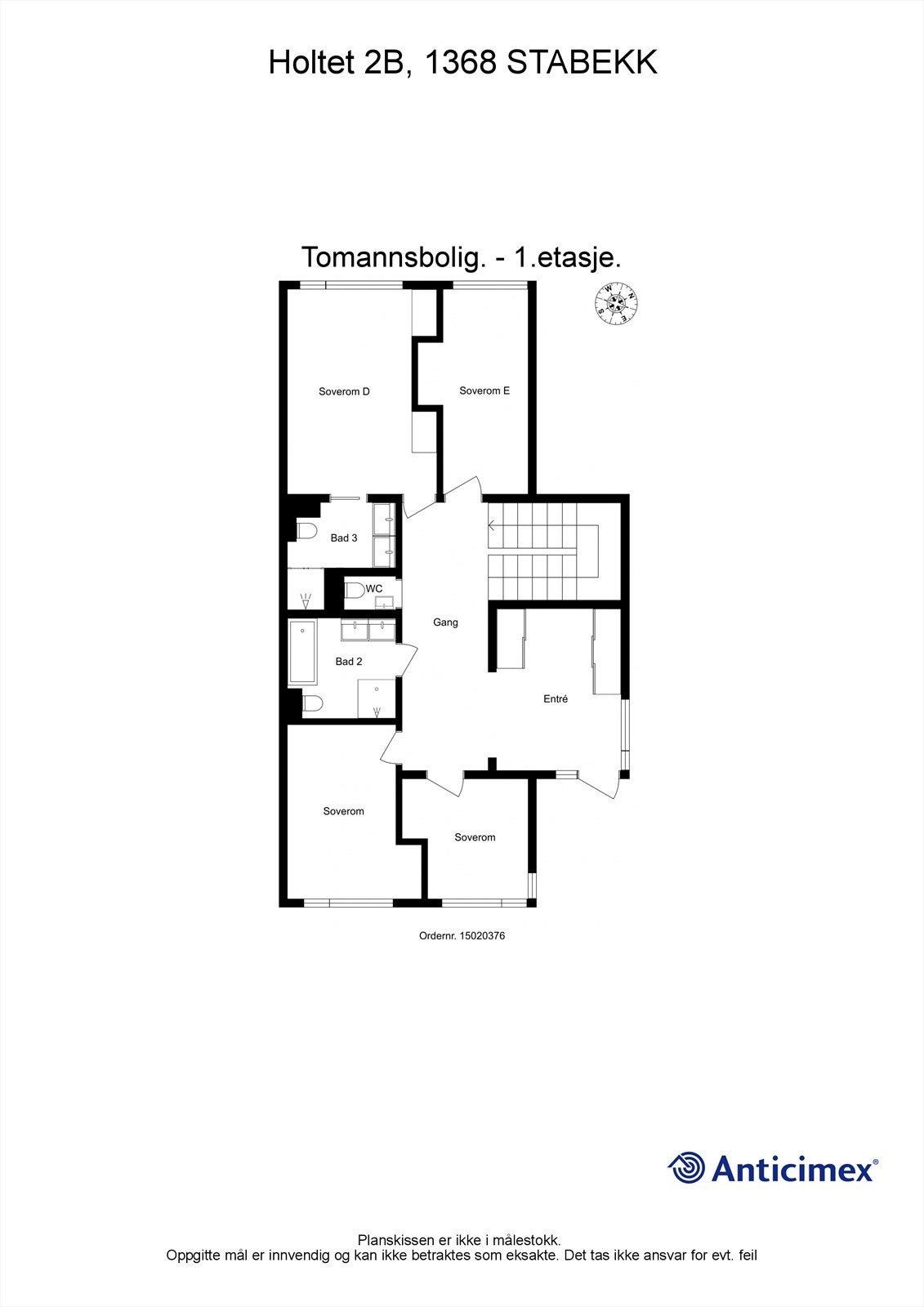Plantegning 1. etasje Galleribilde