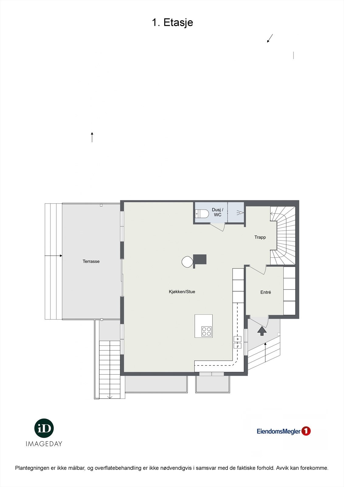 Plantegning for 1. etasje. Galleribilde