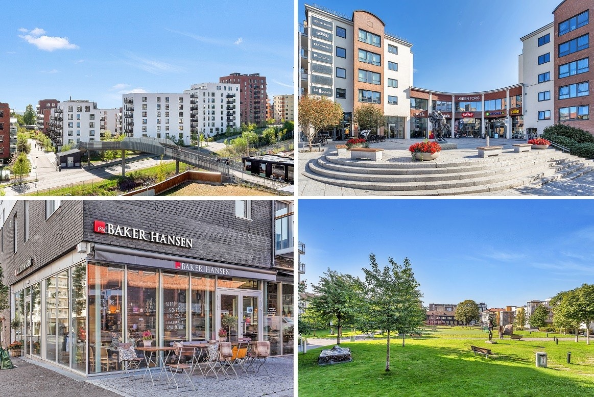 Over broen til Løren finner du blant annet Baker Hansen, Løren Torg og Peer Gynt-parken. Galleribilde