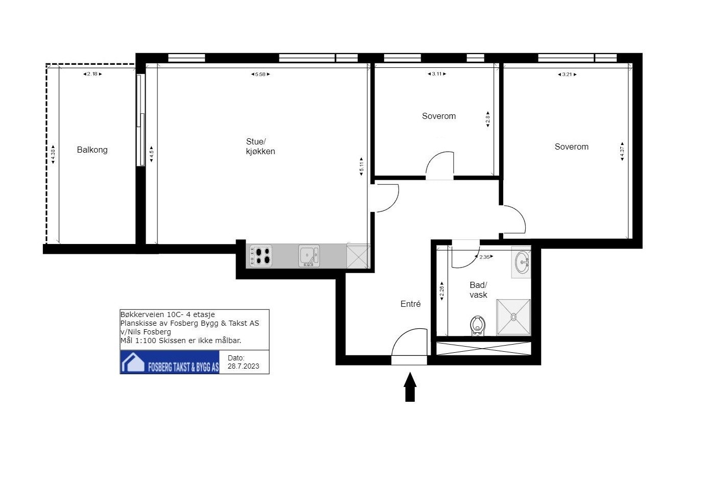 Plantegning 4.etg. Galleribilde
