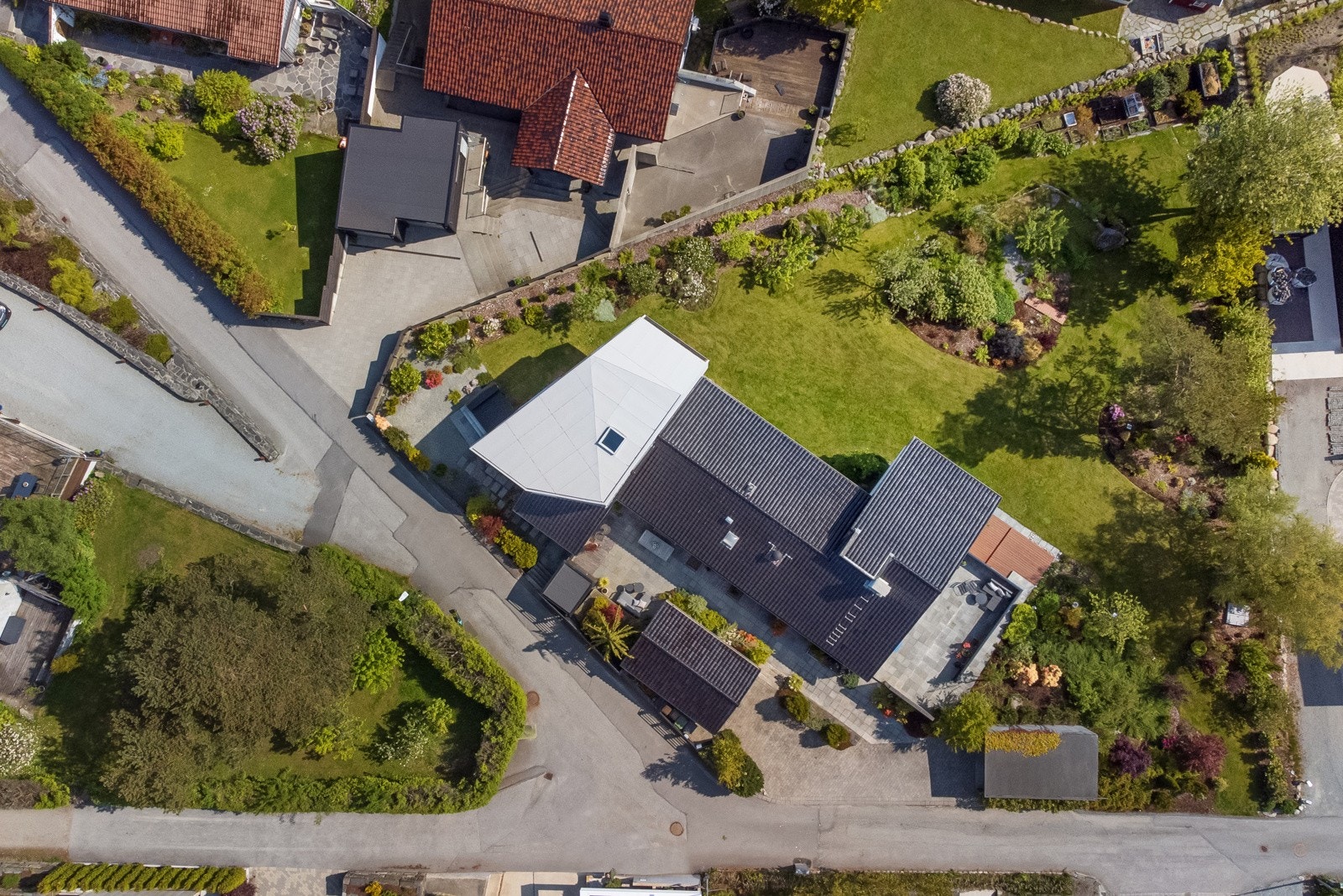 Boligen sett fra luften. Galleribilde