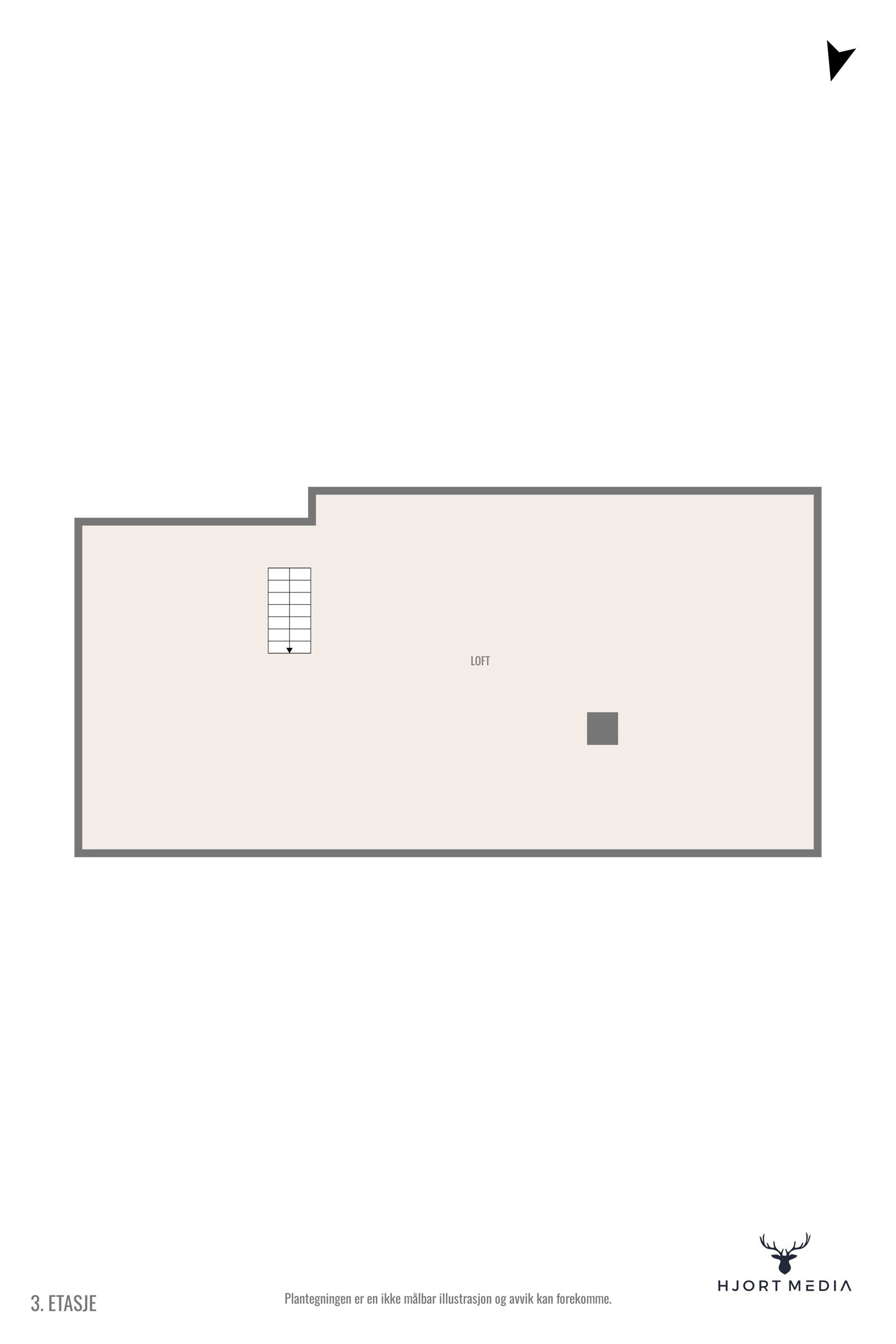 Plantegning loft. Galleribilde