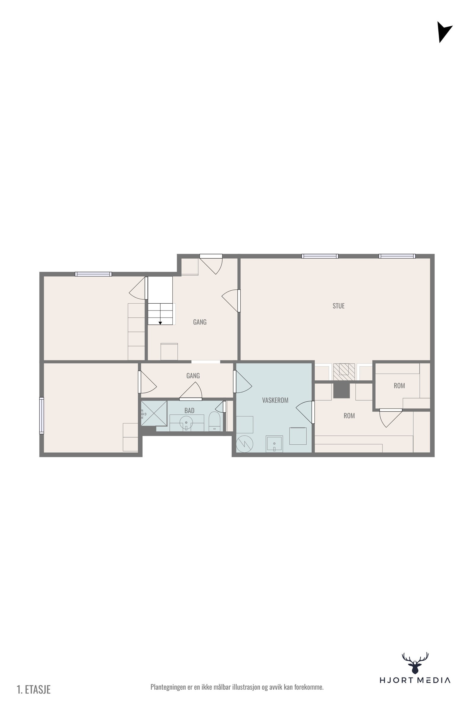 Plantegning underetasje. Galleribilde