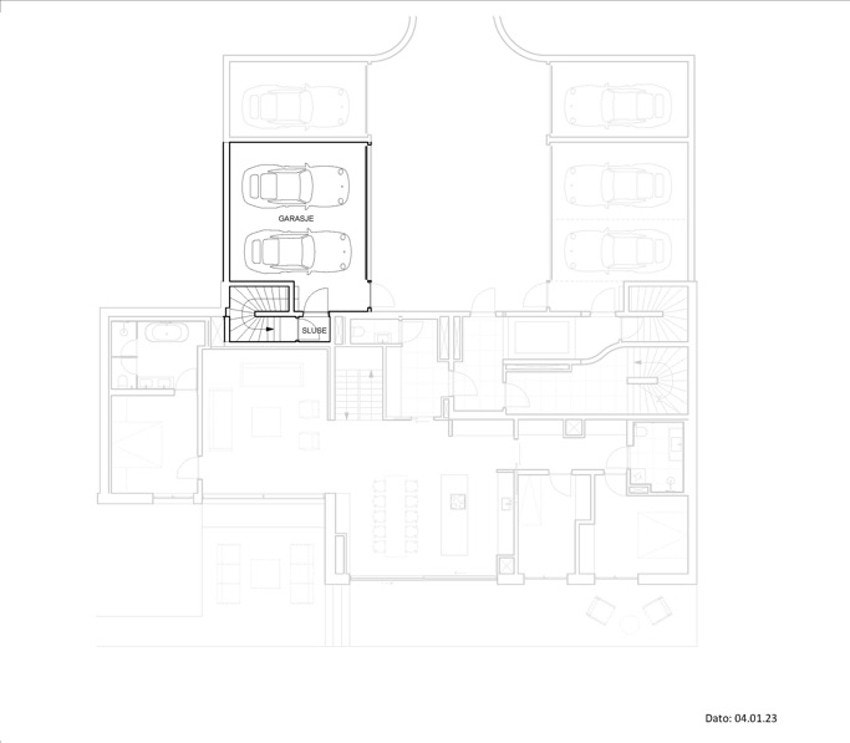 Plantegning - Garasjeanlegg Galleribilde