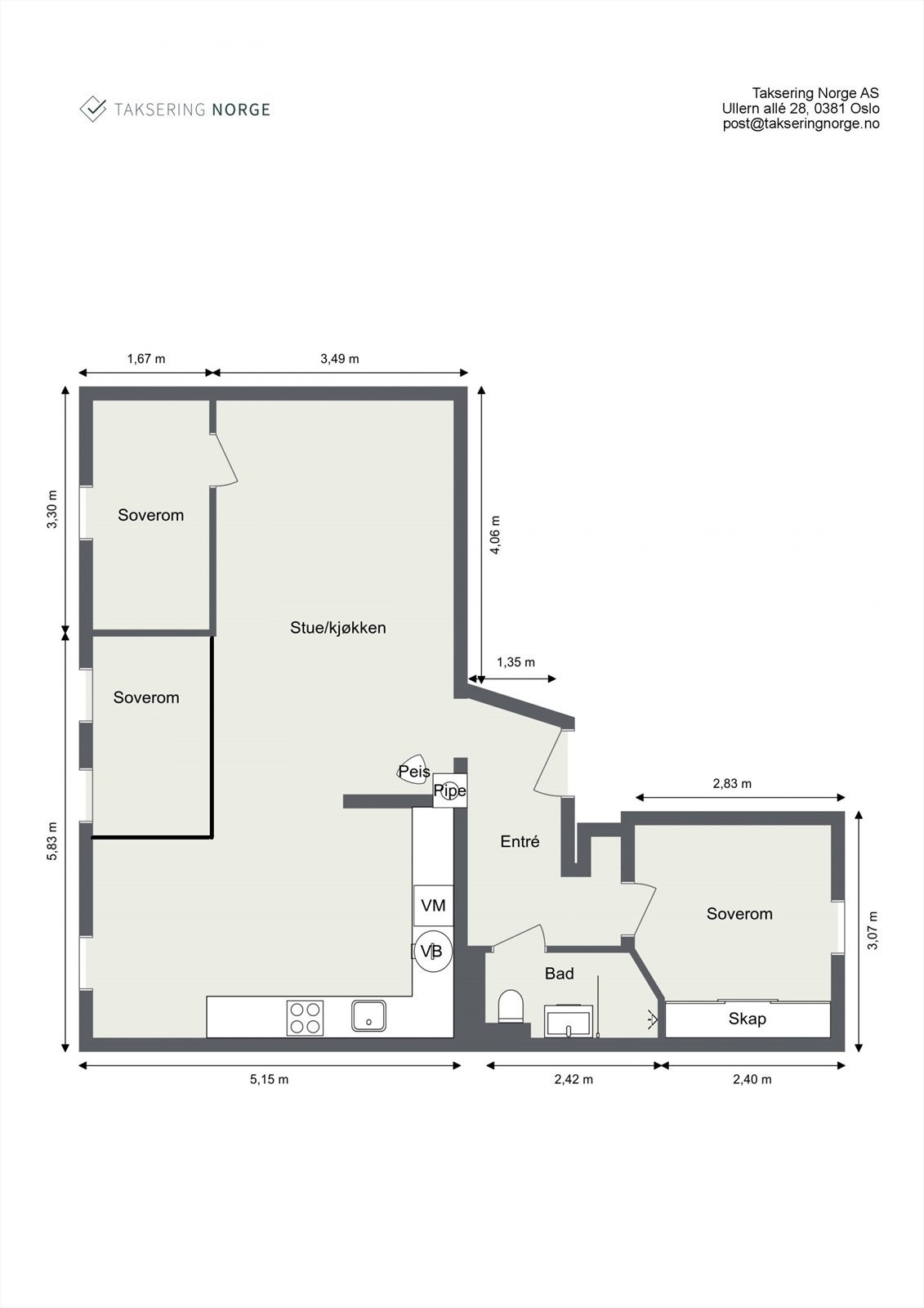 Alternativ planløsning Galleribilde