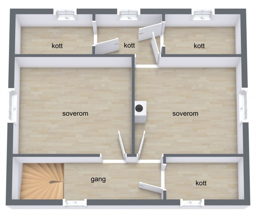 Plantegning 2. etasje Galleribilde