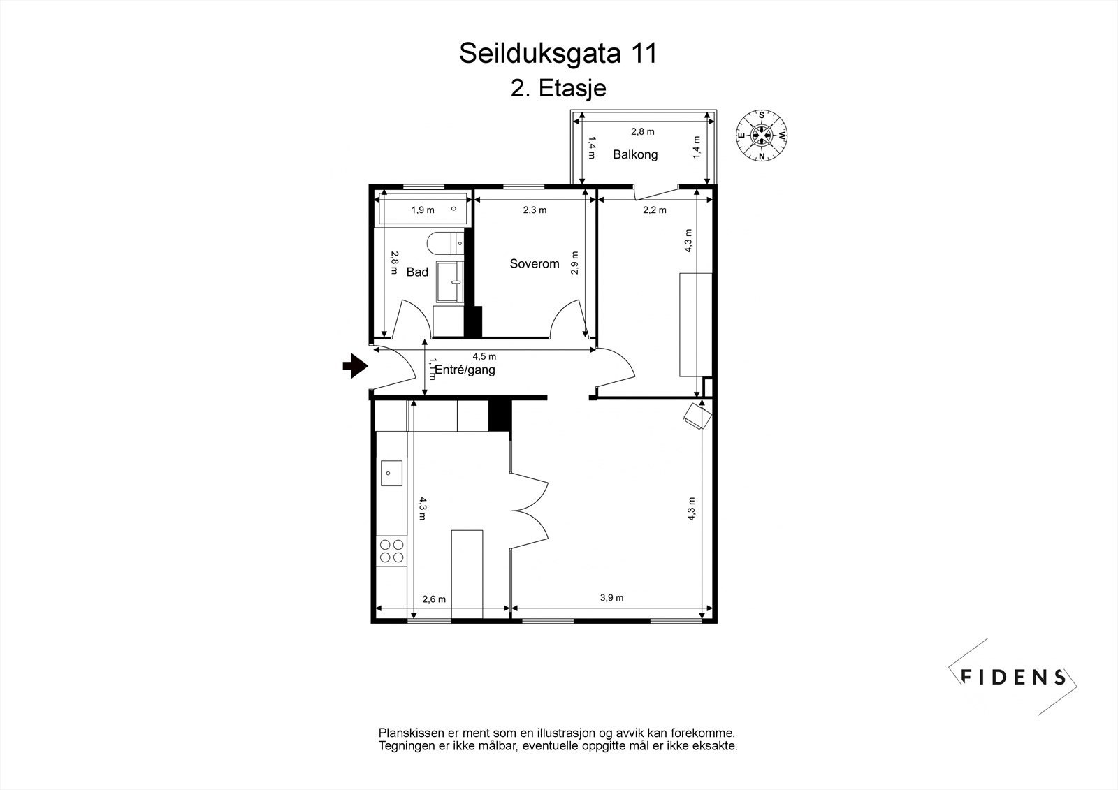 Det medfølger en kjellerbod på ca. 4 m² og en loftsbod med skråtak på ca. 4 m² (gulvareal) Galleribilde
